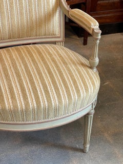 Early 20th Century Pair of Painted French Arm Chairs