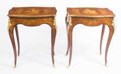 Early 20th Century Pair of Parquetry and Ormolu-Mounted Occasional Tables