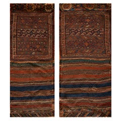 Antique Early 20th Century Pair of Persian Sumak Carpets ( 1'8" x 3'5" - 51 x 104 )