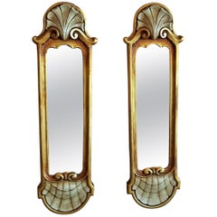 Antique Early 20th Century Pair of Pier Mirrors by Thorvald Strom
