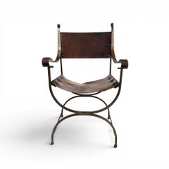 Early 20th Century Pair of Savonarola Chairs