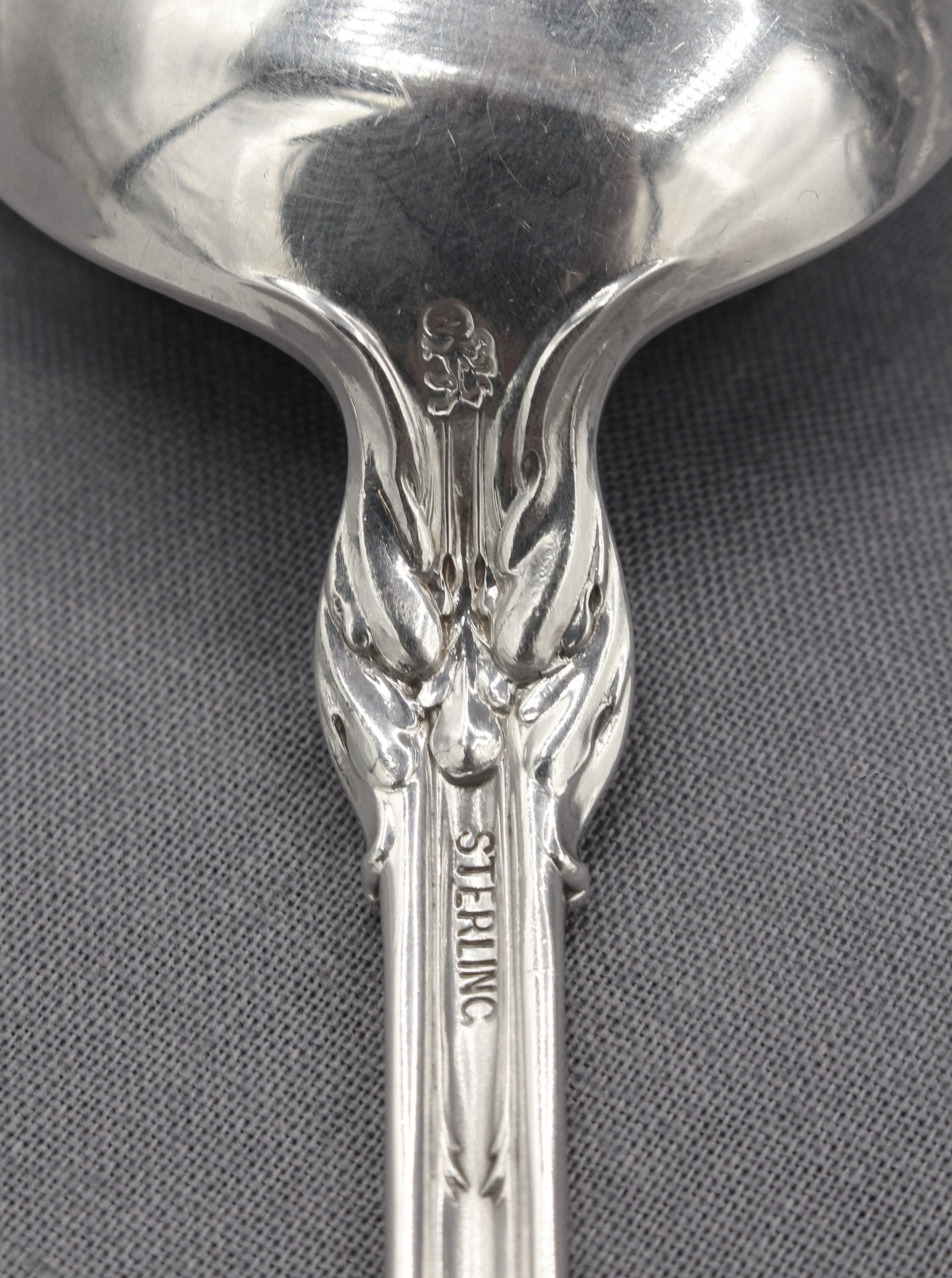 Argento 925 Coppia di cucchiai in argento di Gorham dei primi del Novecento in vendita