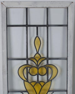 Early 20th Century Pair of Tall Leaded Stained Glass Panels