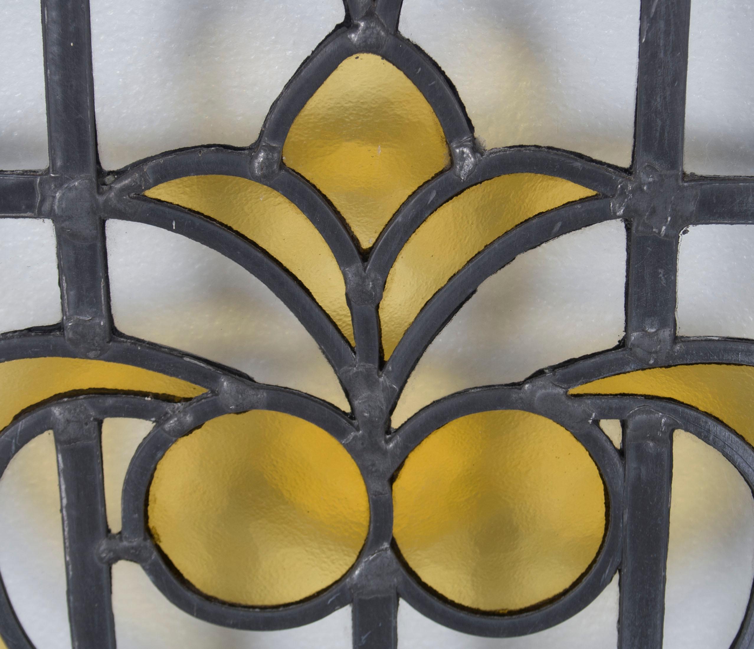 Early 20th Century Pair of Tall Leaded Stained Glass Panels For Sale 4