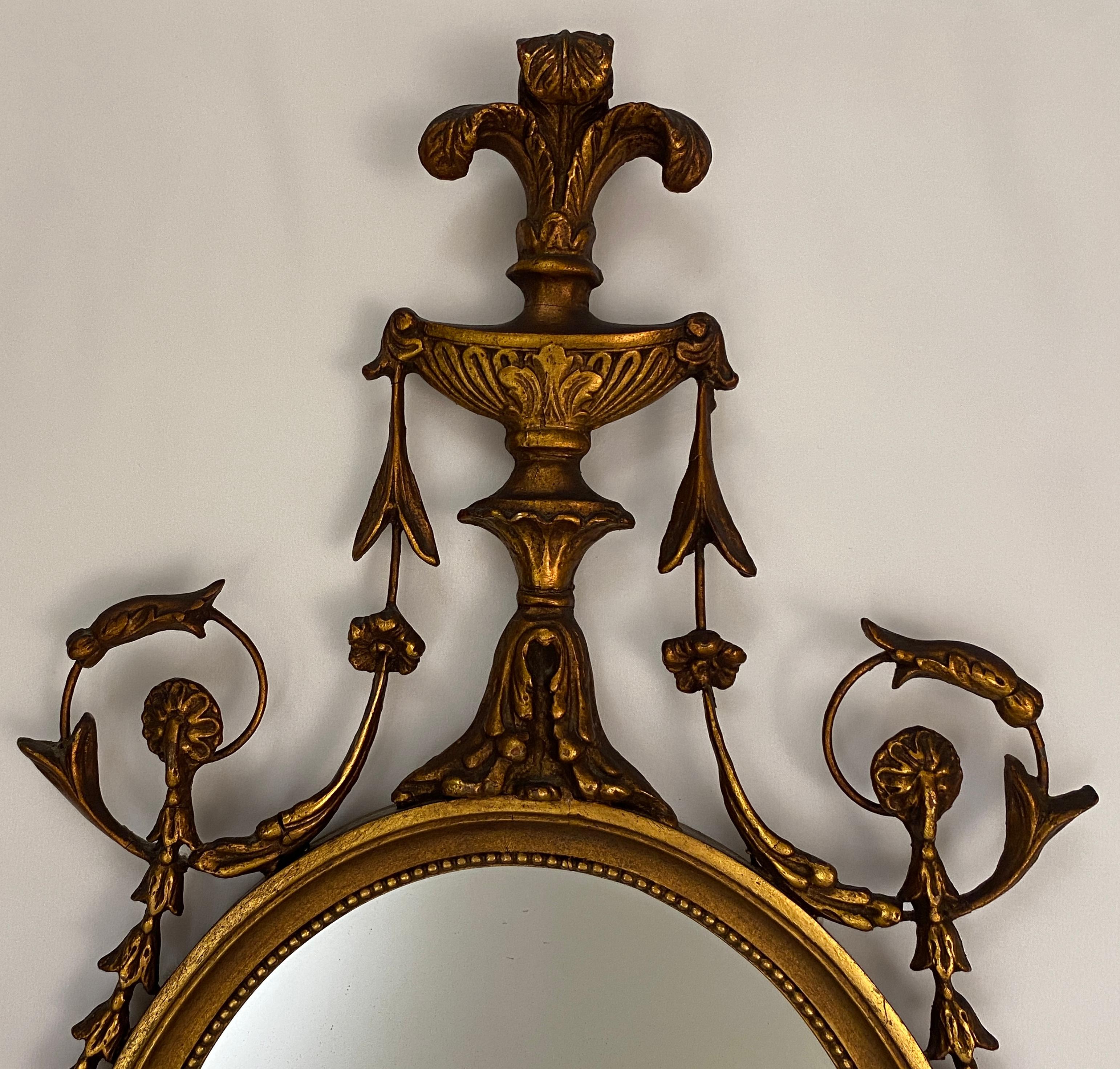 Gilt Early 20th Century Pair of Victorian Style Mirrors For Sale