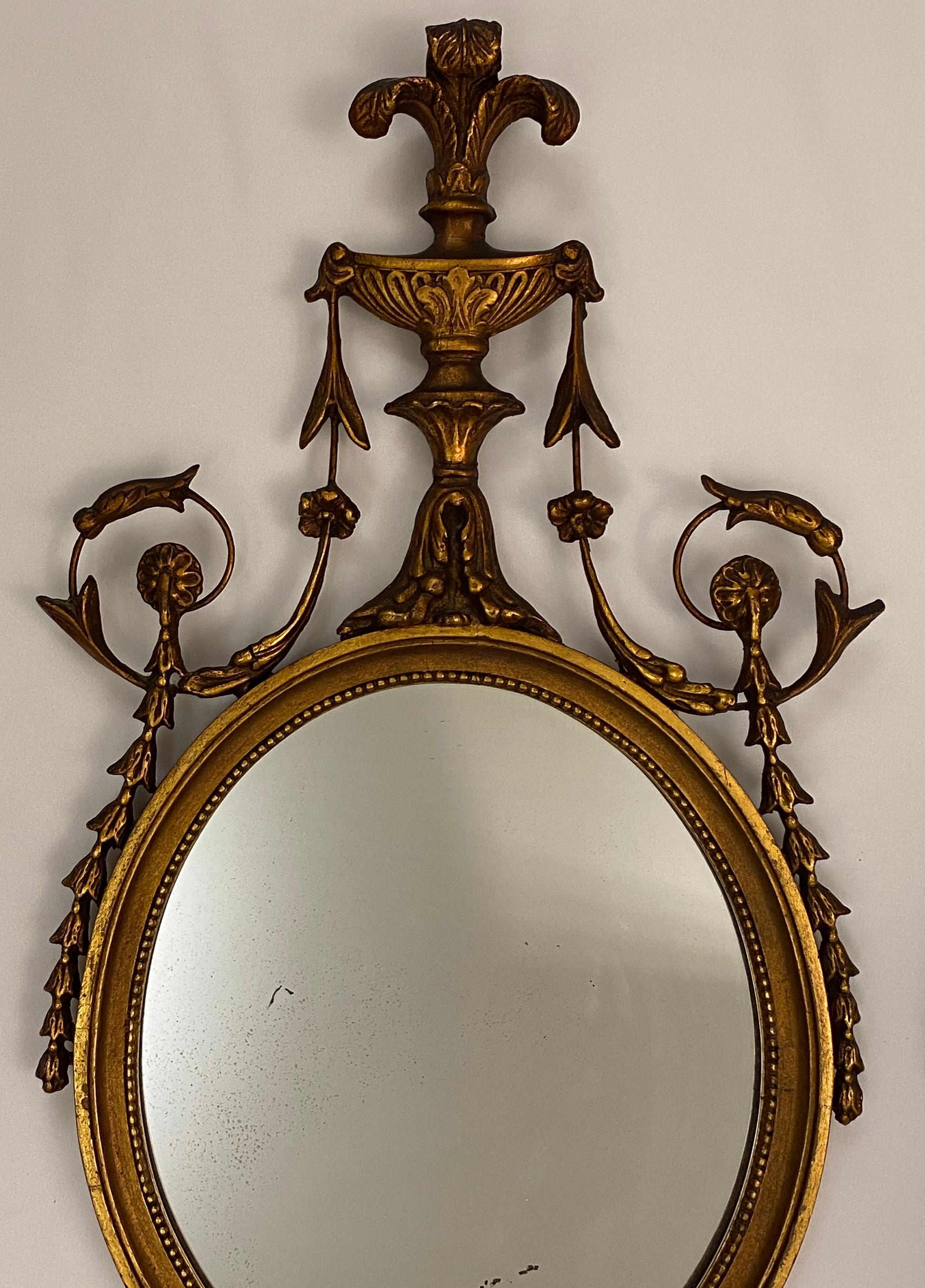 Early 20th Century Pair of Victorian Style Mirrors In Good Condition For Sale In Miami, FL