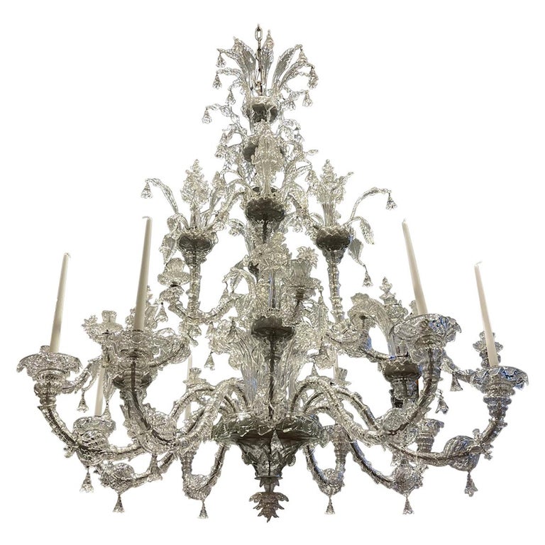 Early 20th Century Palatial Venetian Murano Glass Chandelier At 1stdibs Early 20th Century Palatial Venetian, Venetian Glass Chandelier 1stdibs