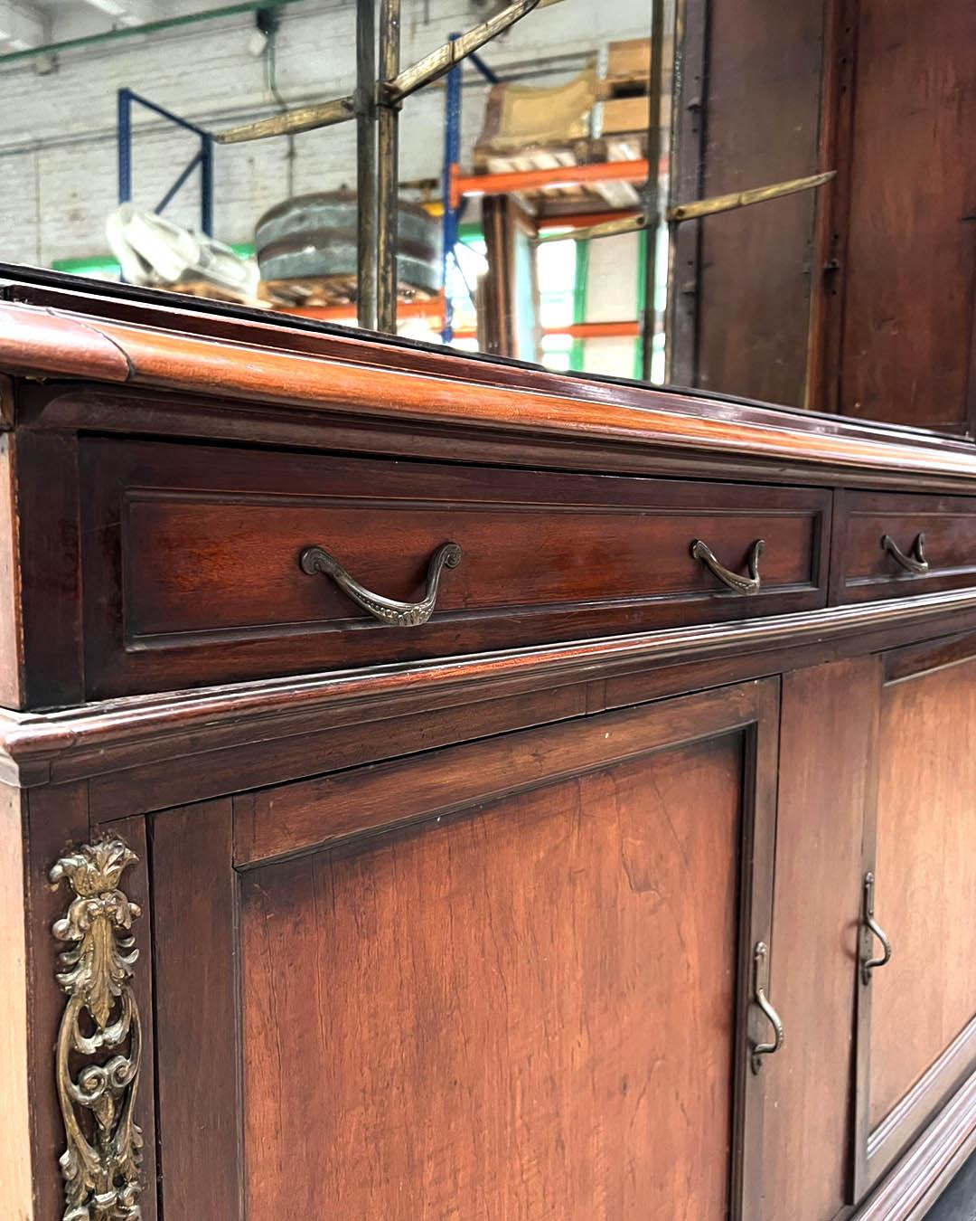 Bronze Early 20th Century Palermitan Empire-Style Vitrine / Display Cabinet For Sale
