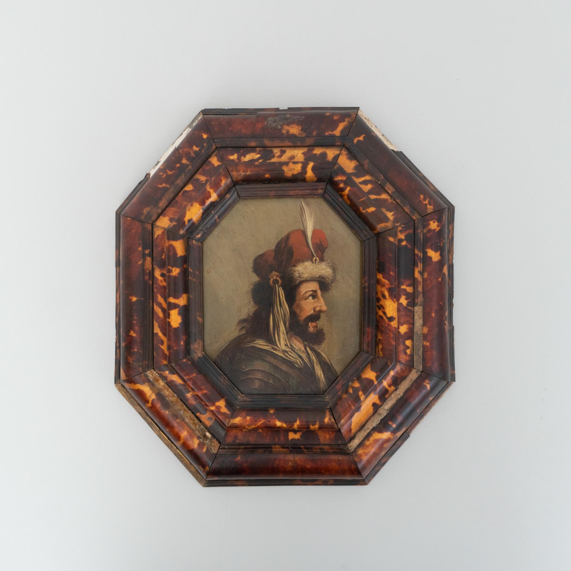 Early 20th Century Palmedes Painting in Wooden Frame 7