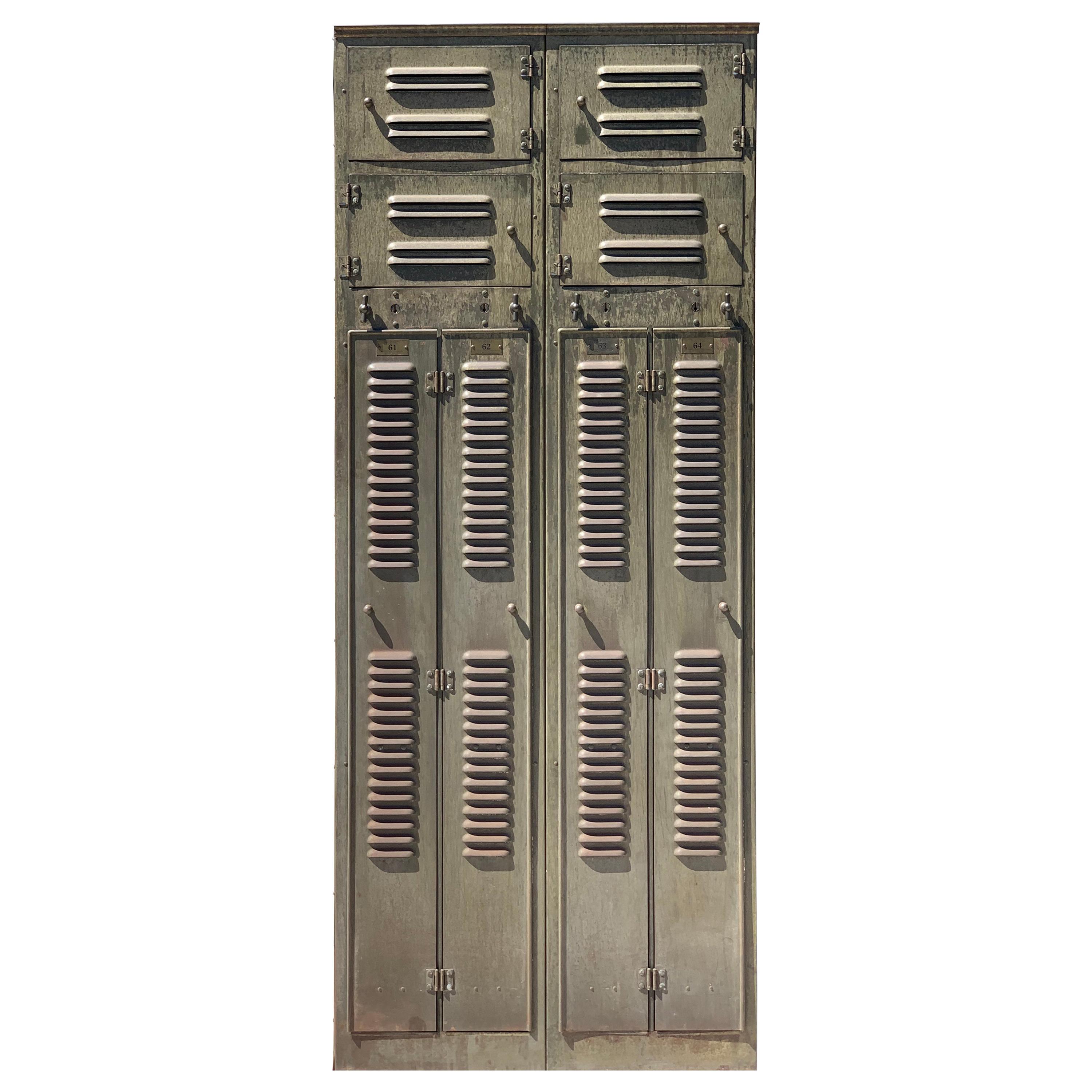 Early 20th Century Panel of Four Lockers