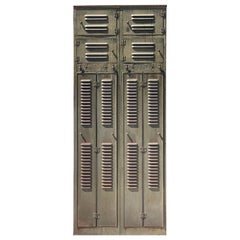 Early 20th Century Panel of Four Lockers