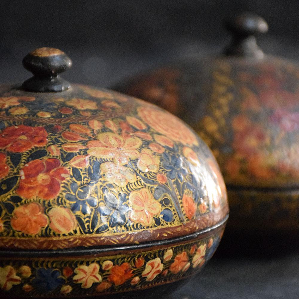 Hand-Crafted Early 20th Century Papier Mache Kashmir Collection