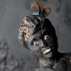 Figurine publicitaire en papier mâché Pytram pour le jus de citron vert Stowers, début du 20e siècle