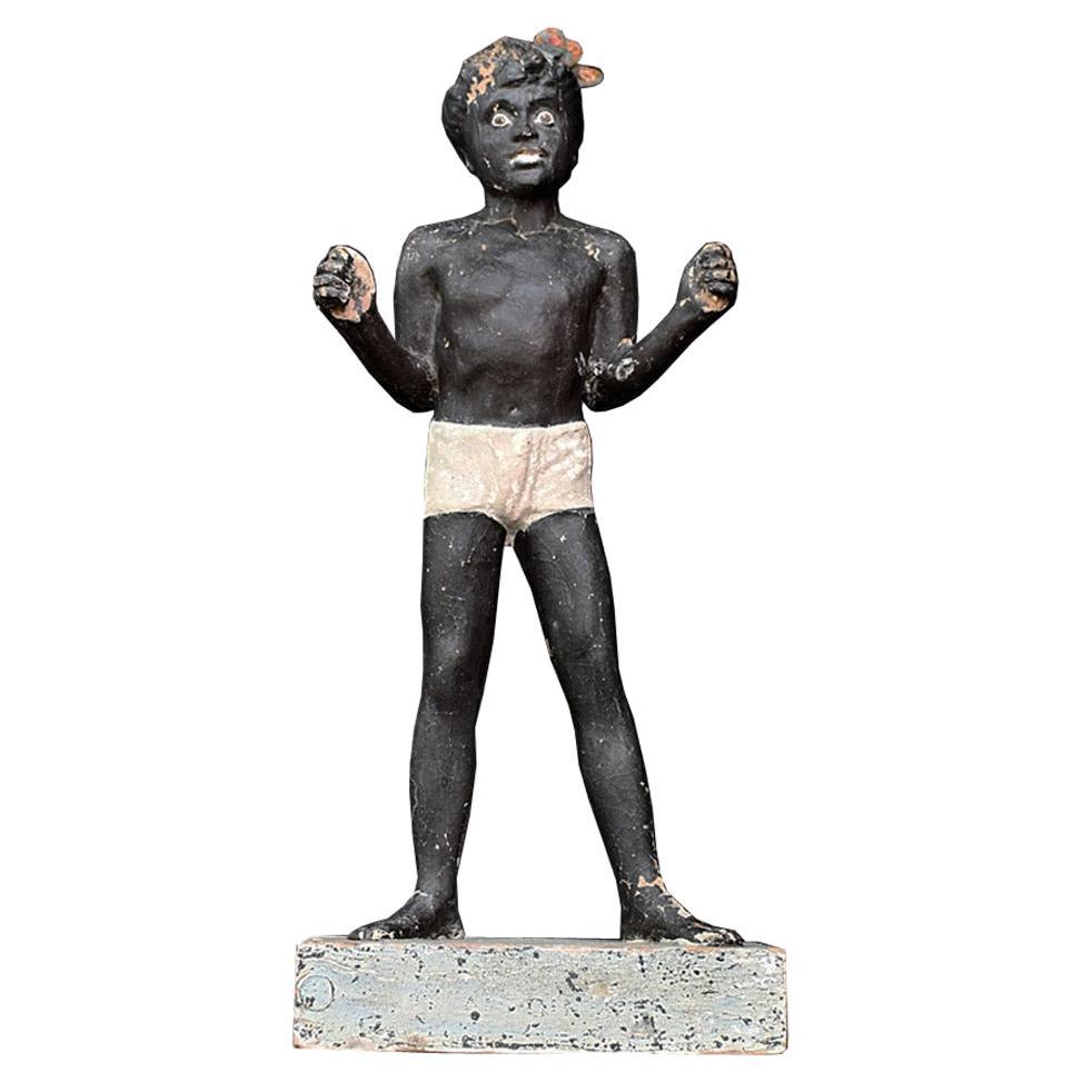 Early 20th Century Stowers Lime Juice Papier Mache Pytram Advertising Figure  For Sale