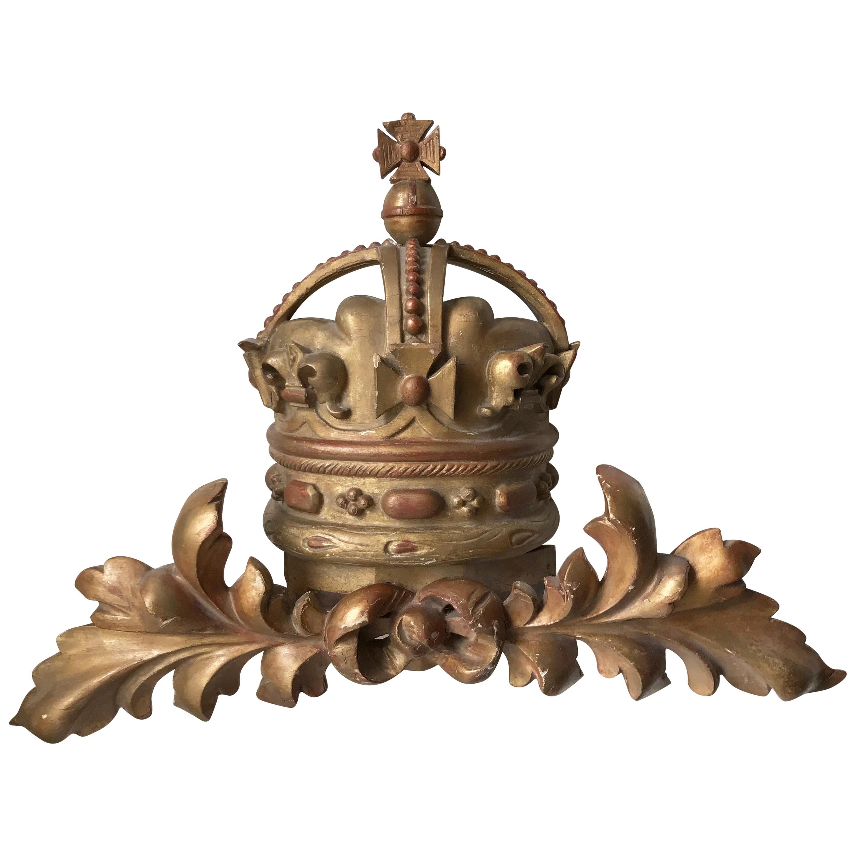 Early 20th Century Parcel Gilt Royal Crown For Sale