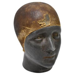 Early 20th century Paris wig makers head stand