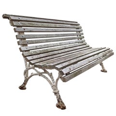 Early 20th Century Parisian Faux Bois Bench