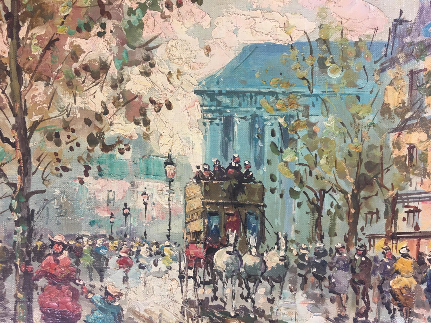 Impressionist Parisian Street Scene Original Oil On Canvas Signed At 1stdibs Impressionist Parisian Street Scene Original Oil On Canvas Signed At 1stdibs