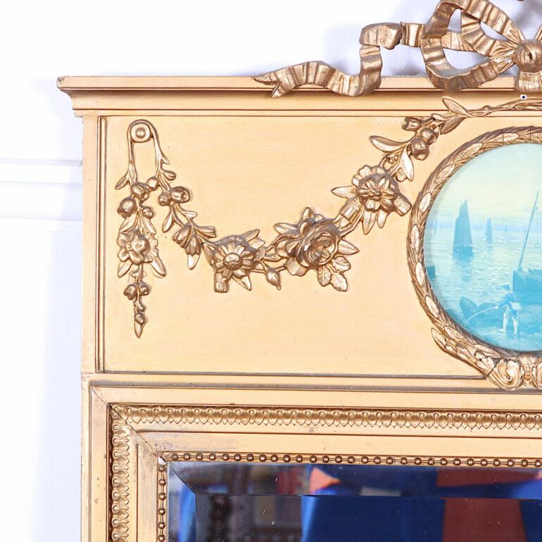Neoclassical Early 20th Century, Parisian Trumeau Mirror
