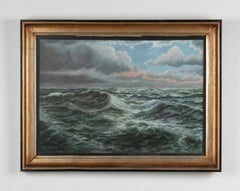 Early 20th Century Pastel of an Ocean View Seascape
