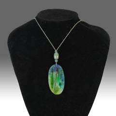 Early 20th Century Pate de Verre Glass "Dragonfly Pendant" by Amalric Walter