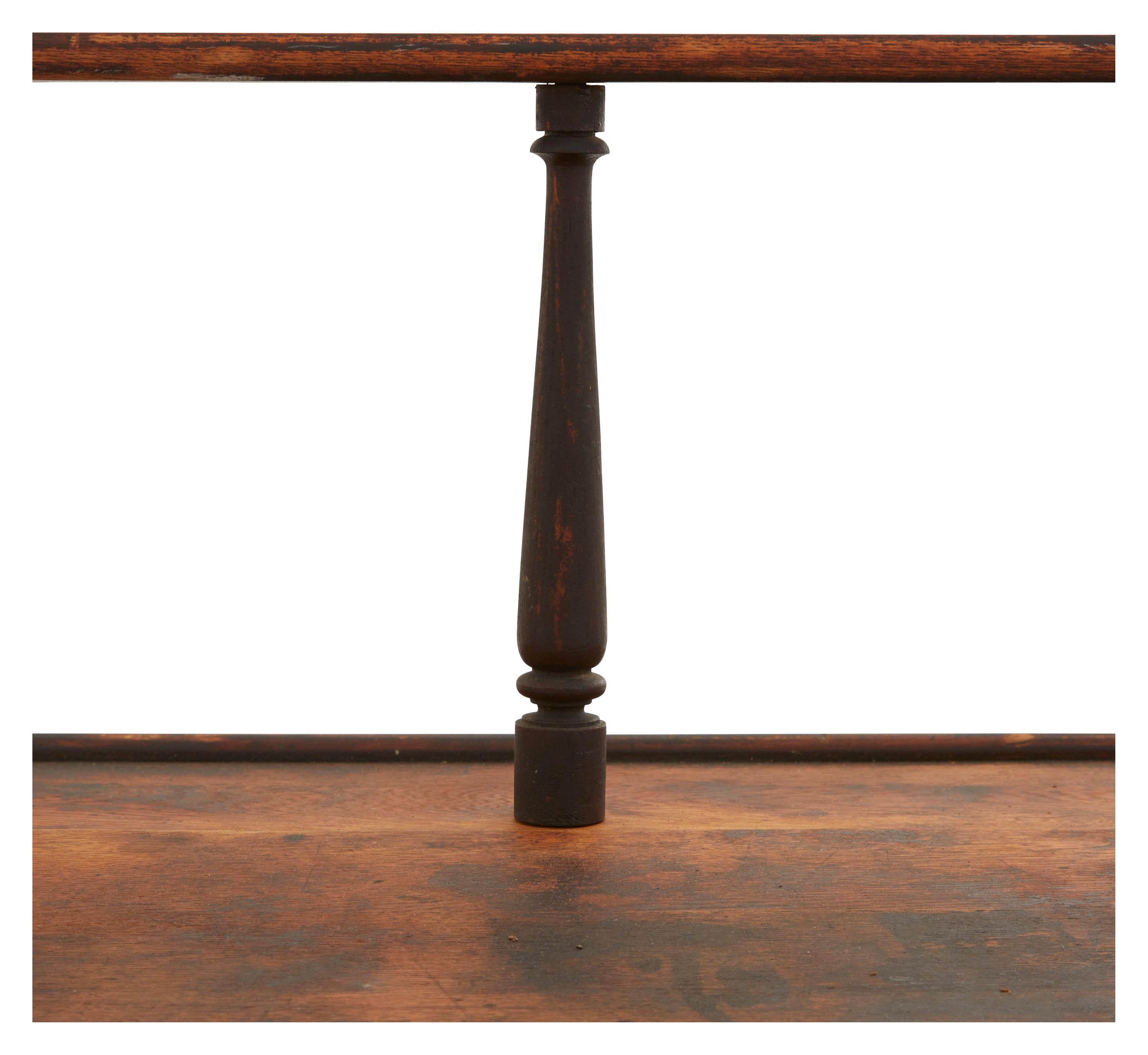 Early 20th Century Patinaed Wood Bank Desk 1