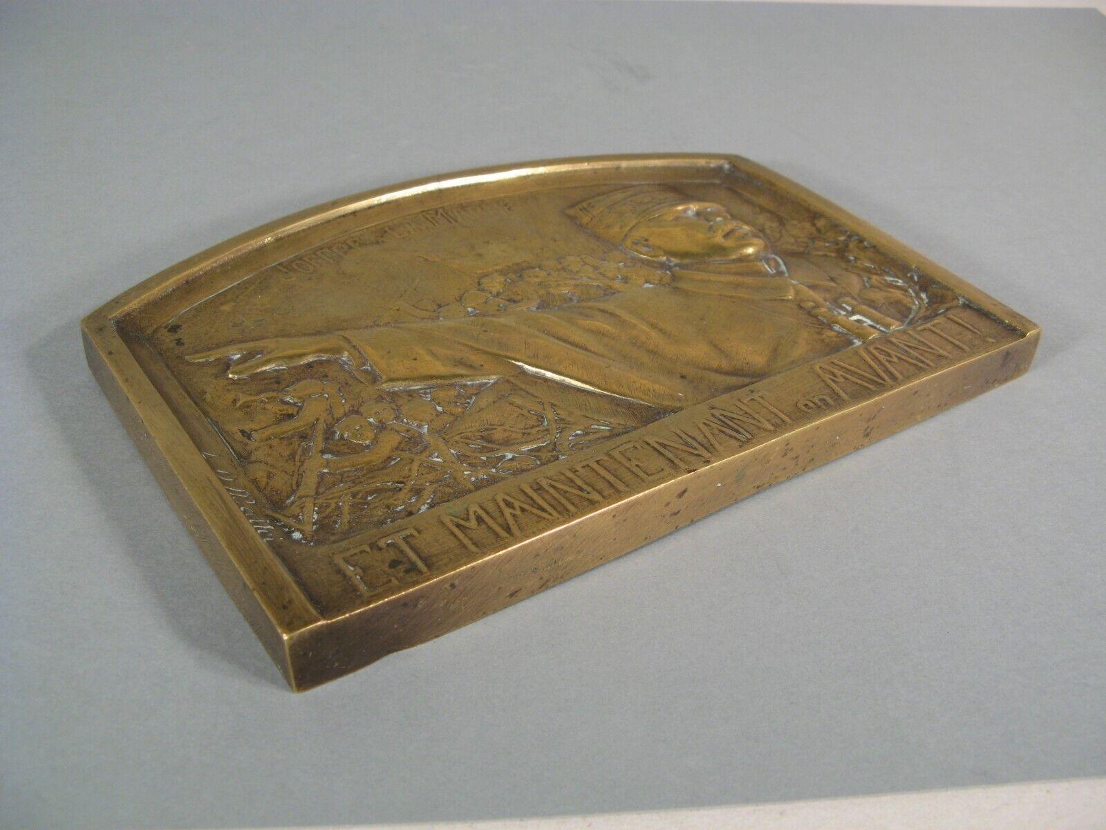 Début du 20ème siècle Bas-Relief en bronze patiné 