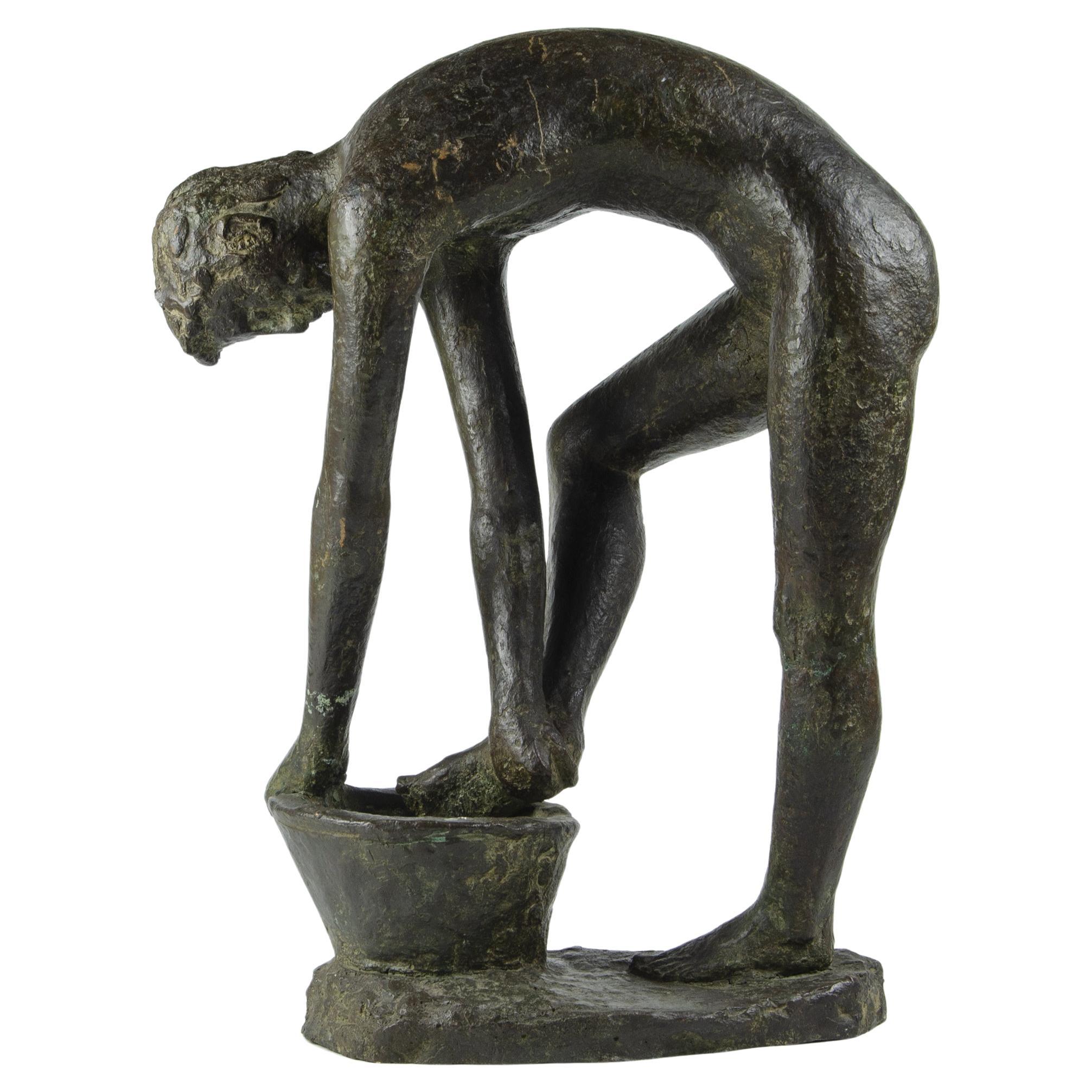 Early 20th Century Patinated Bronze Sculpture by Carlos de la Cárcova, Argentina