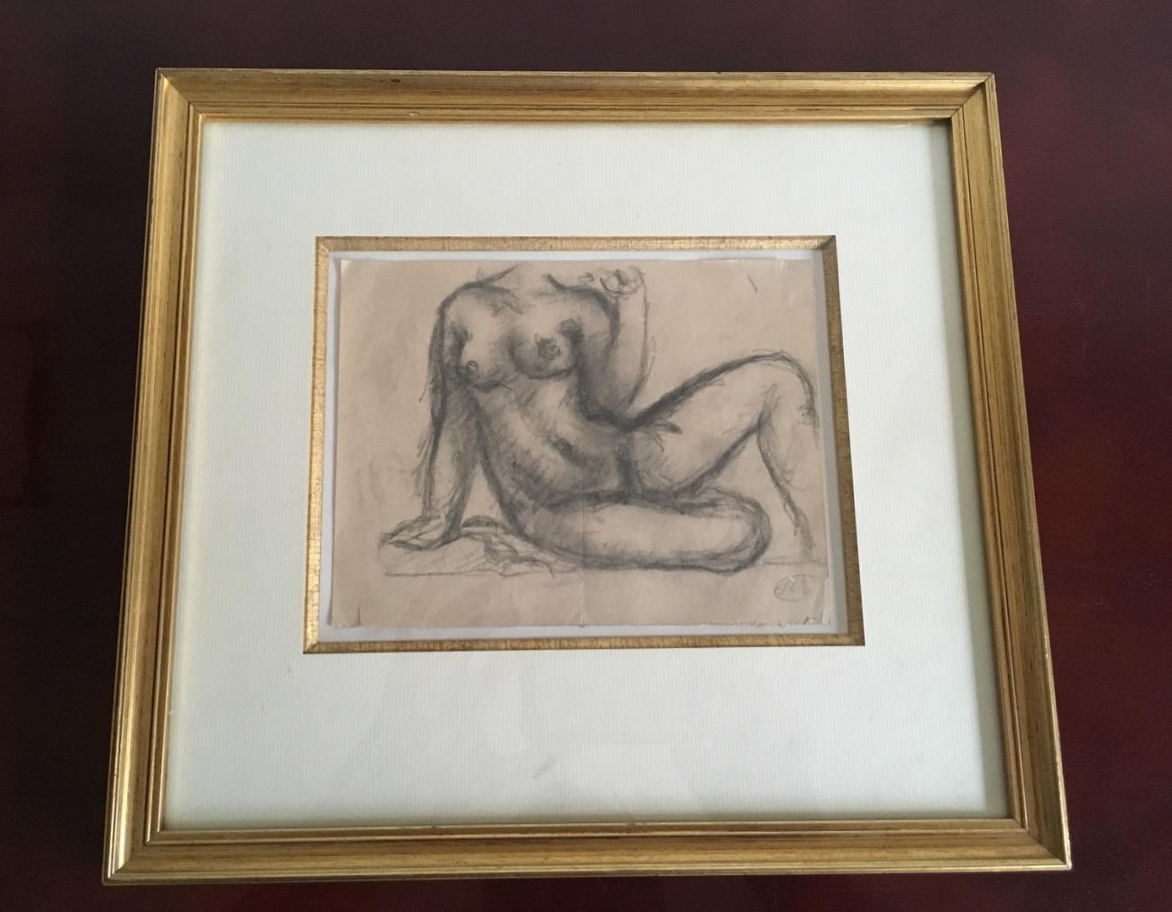 French Early 20th Century Pencil Sketch by Aristide Maillol