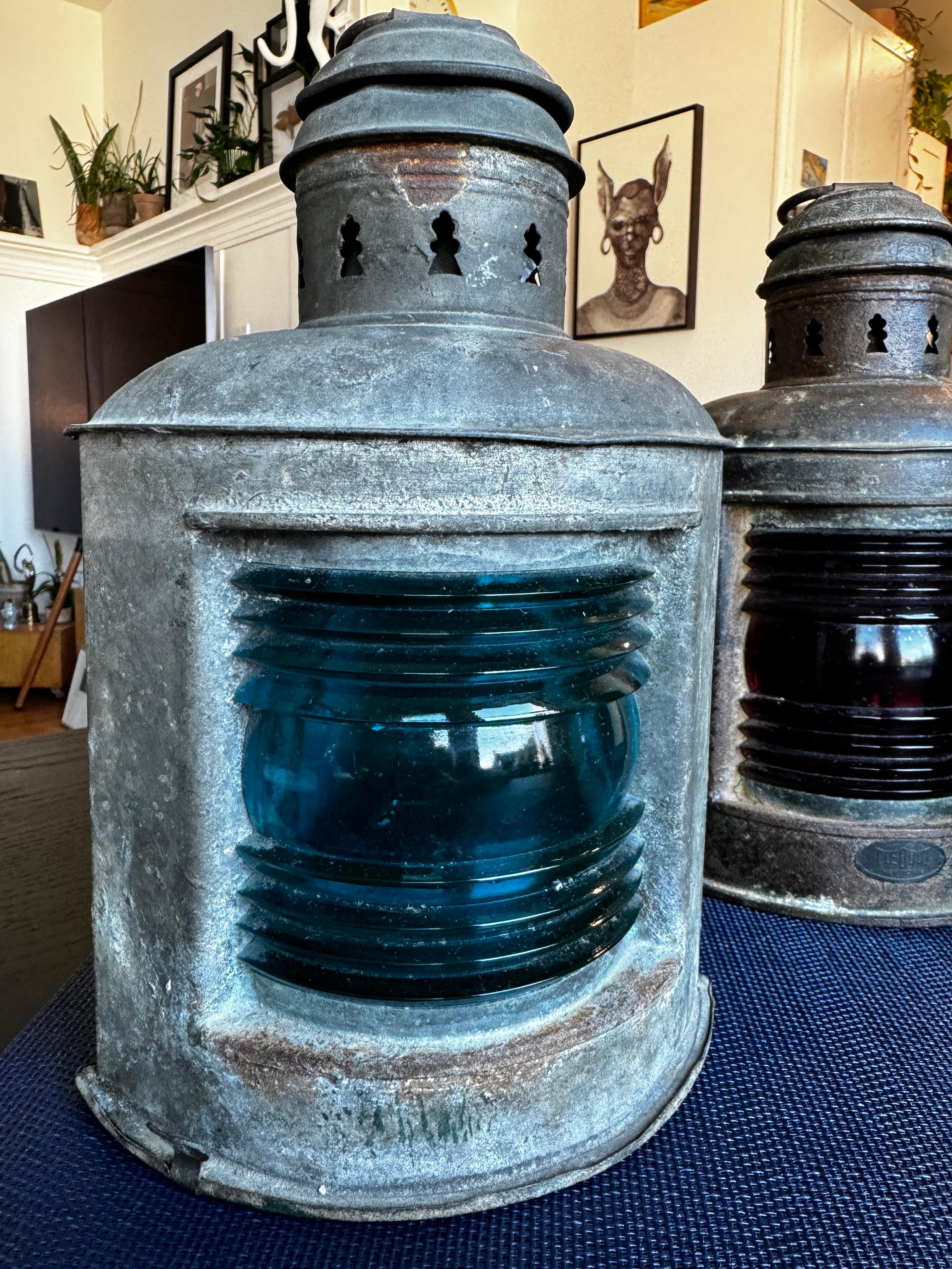 Early 20th Century Perko Tiebout Marine Lanterns In Good Condition For Sale In San Francisco, CA