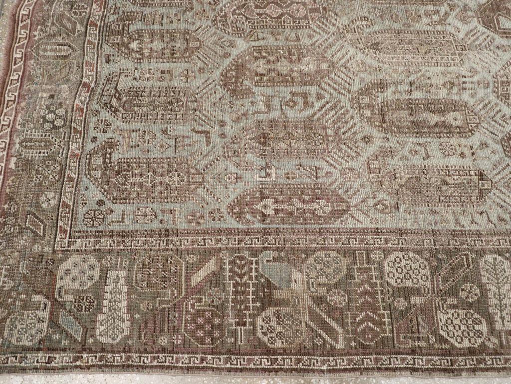 Alfombra de acento persa Afshar de principios del siglo XX Anudado a mano en venta