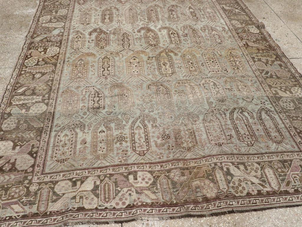 Alfombra de acento persa Afshar de principios del siglo XX en Excelente estado para la venta en New York, NY