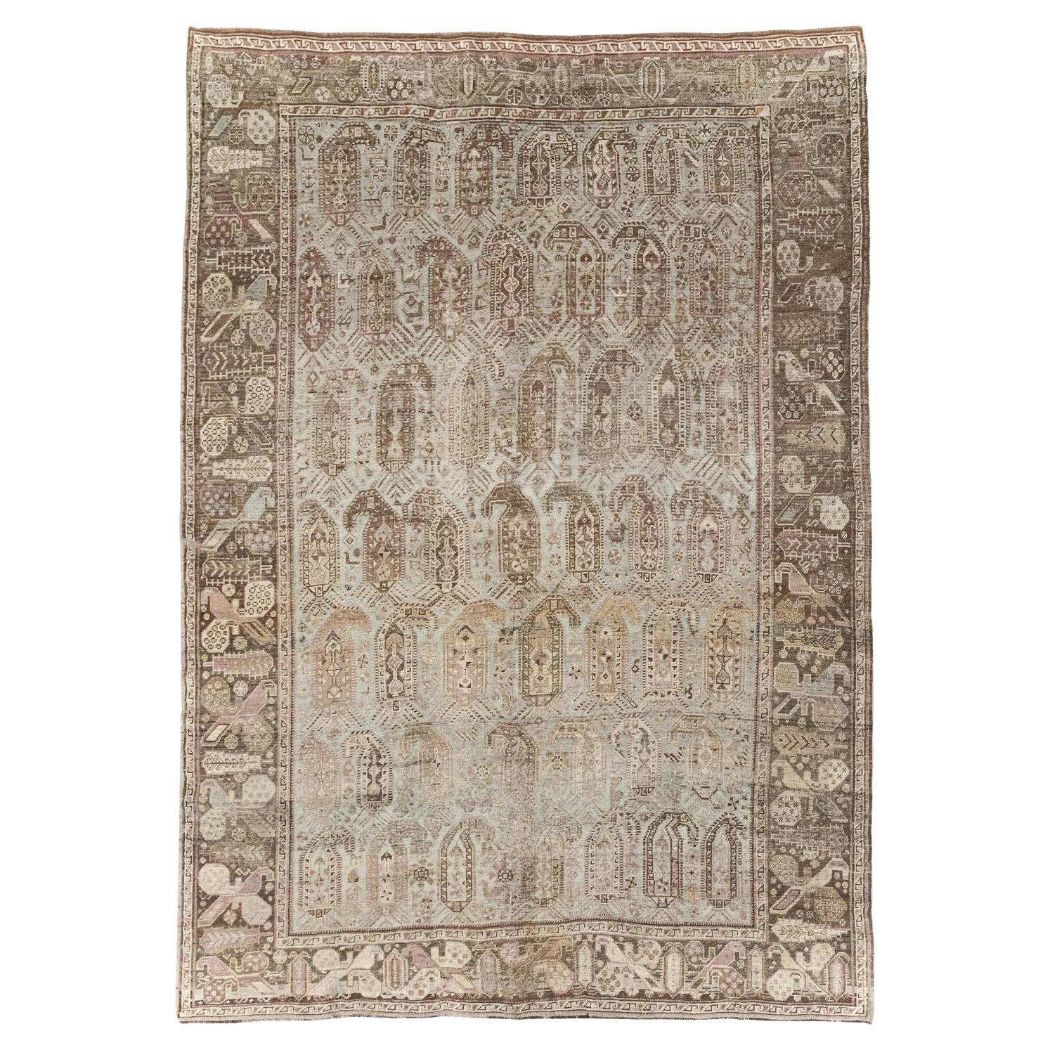 Early 20th Century Persian Afshar Accent Carpet