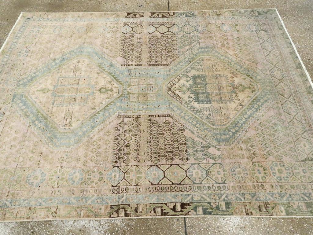 Persiano Early 20th Century Persian Afshar Accent Rug in vendita