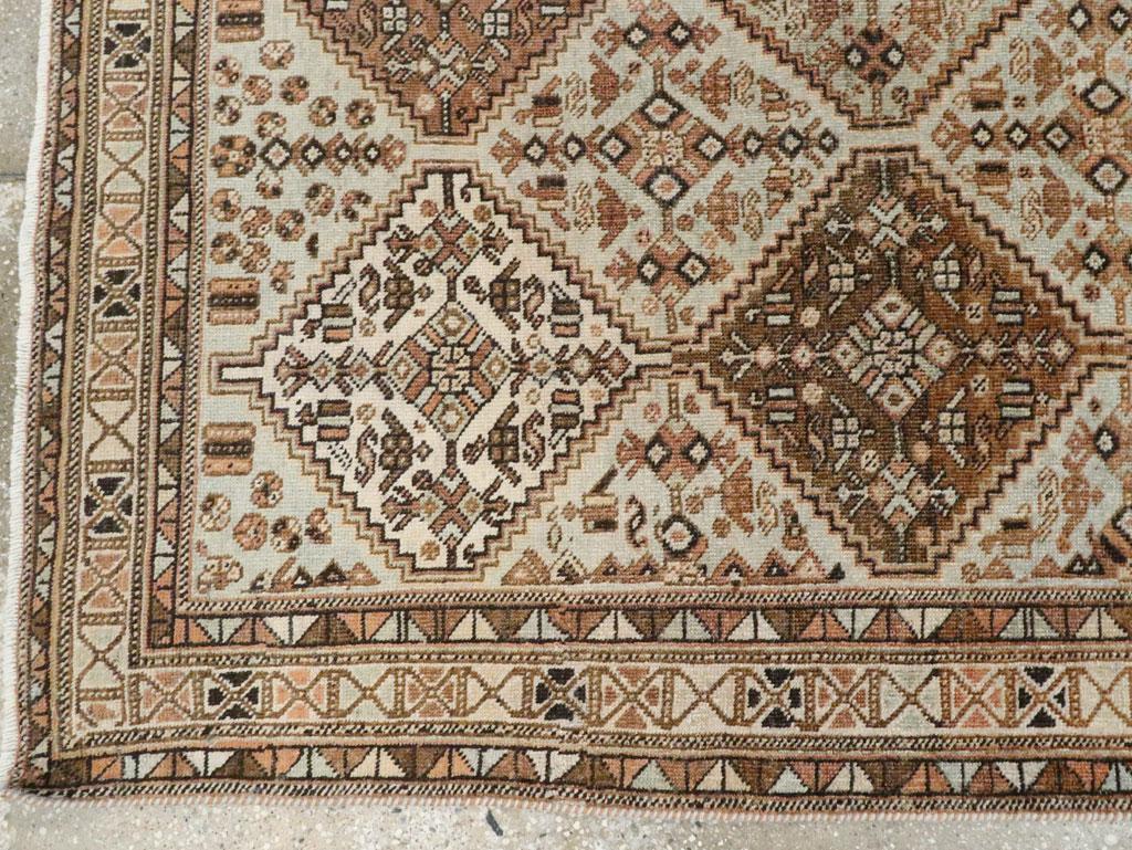 Annodato a mano Early 20th Century Persian Afshar Accent Rug in vendita