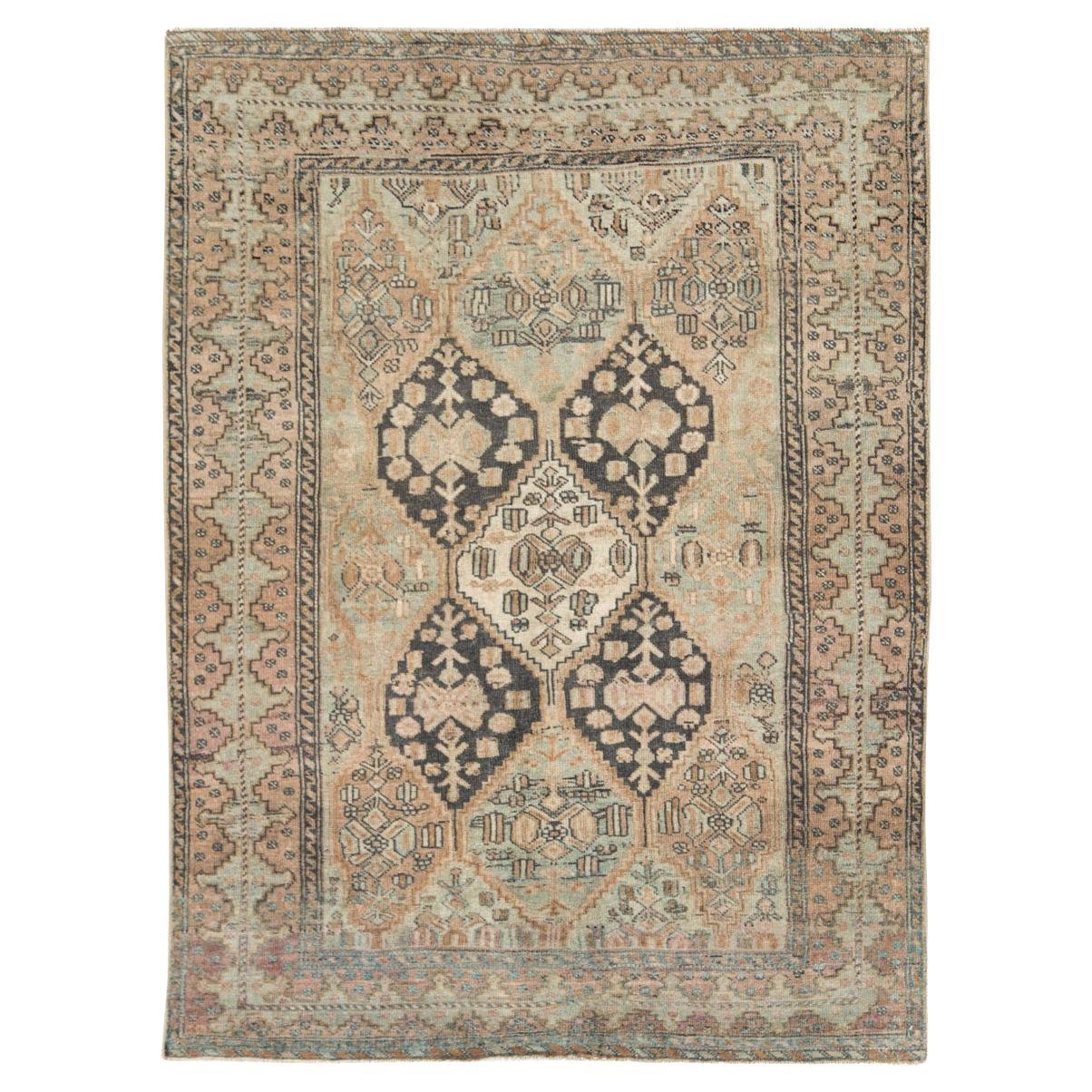 Early 20th Century Persian Afshar Accent Rug For Sale