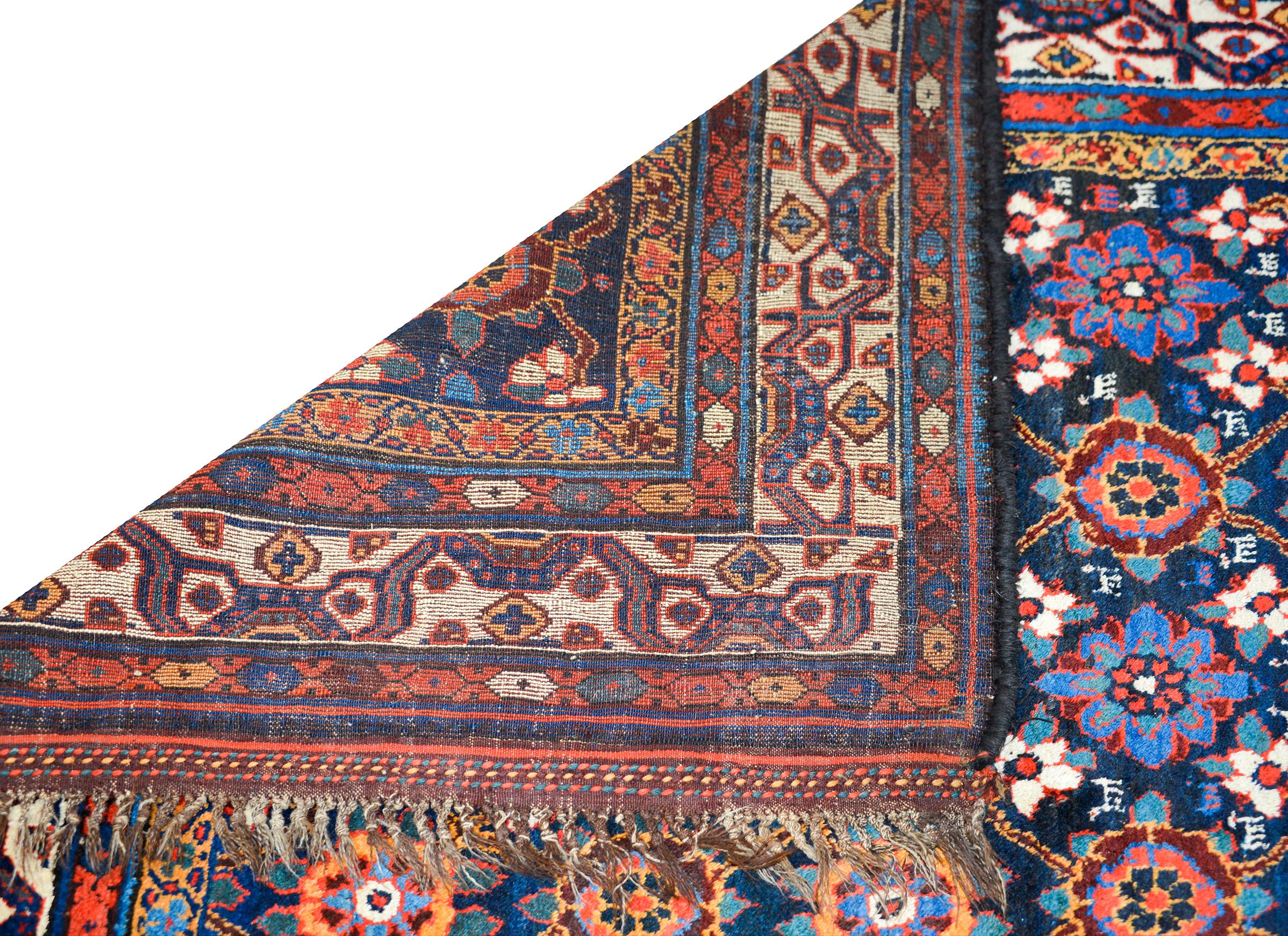 Early 20th Century Persian Afshar Rug For Sale 6
