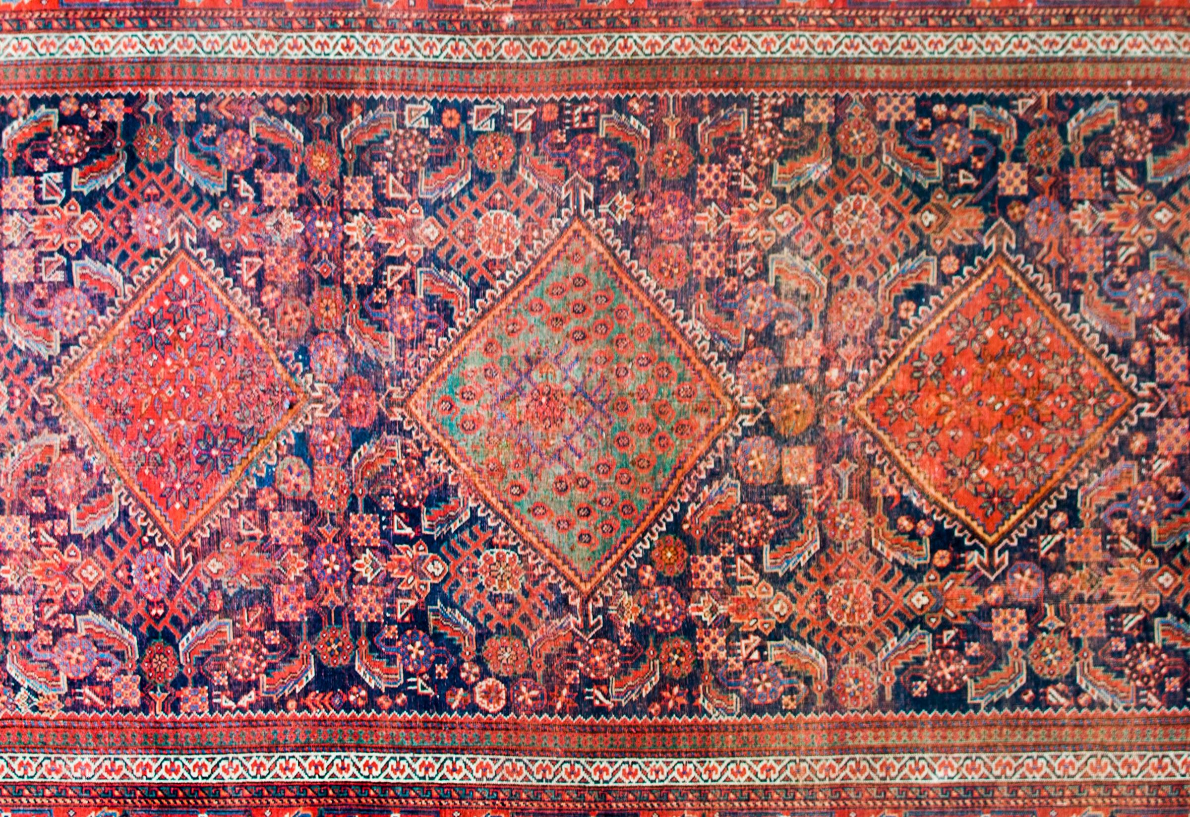 Persischer Afshar-Teppich, frühes 20. Jahrhundert (Stammeskunst) im Angebot