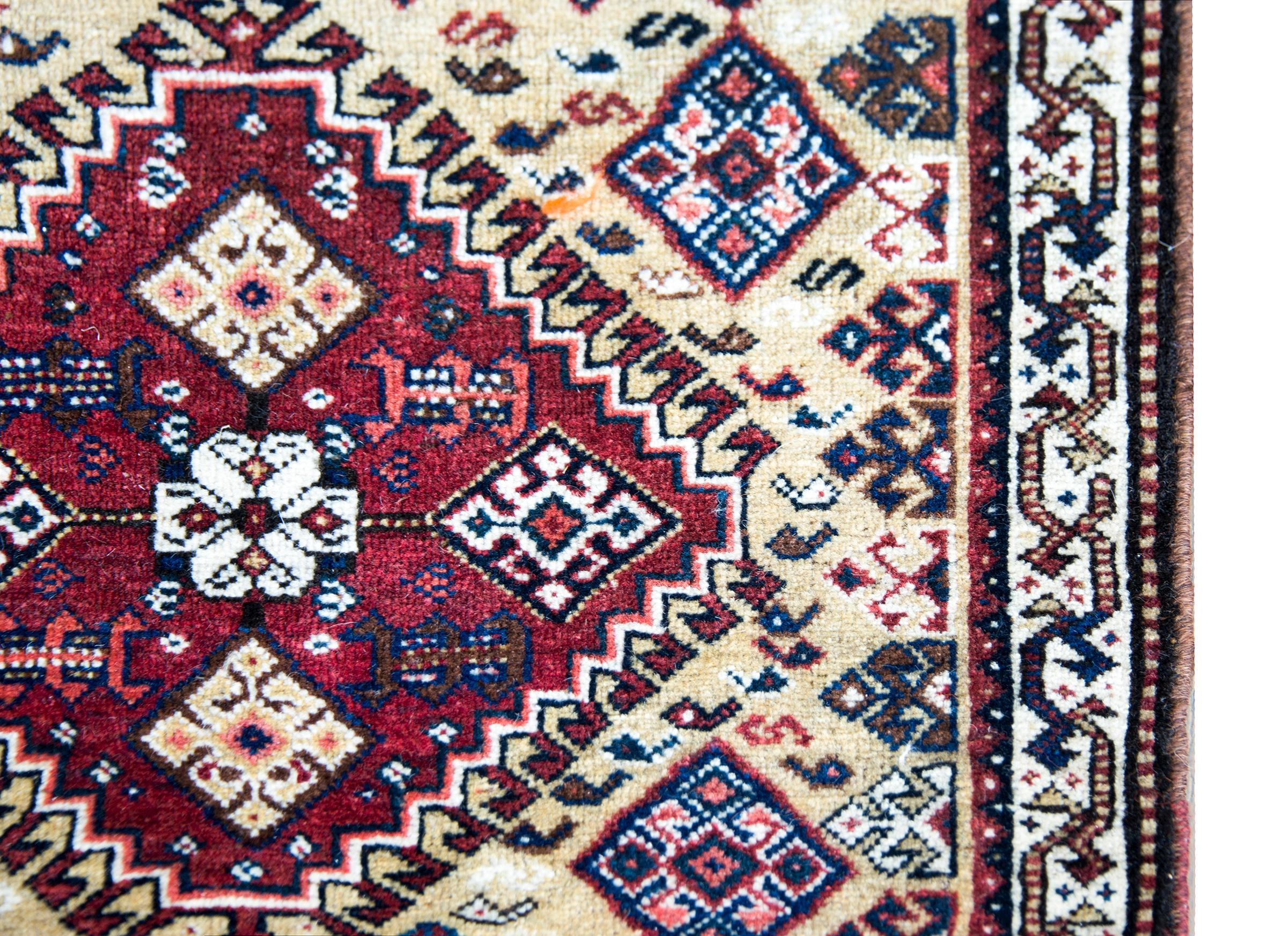 Mid-20th Century Early 20th Century Persian Afshar Rug For Sale
