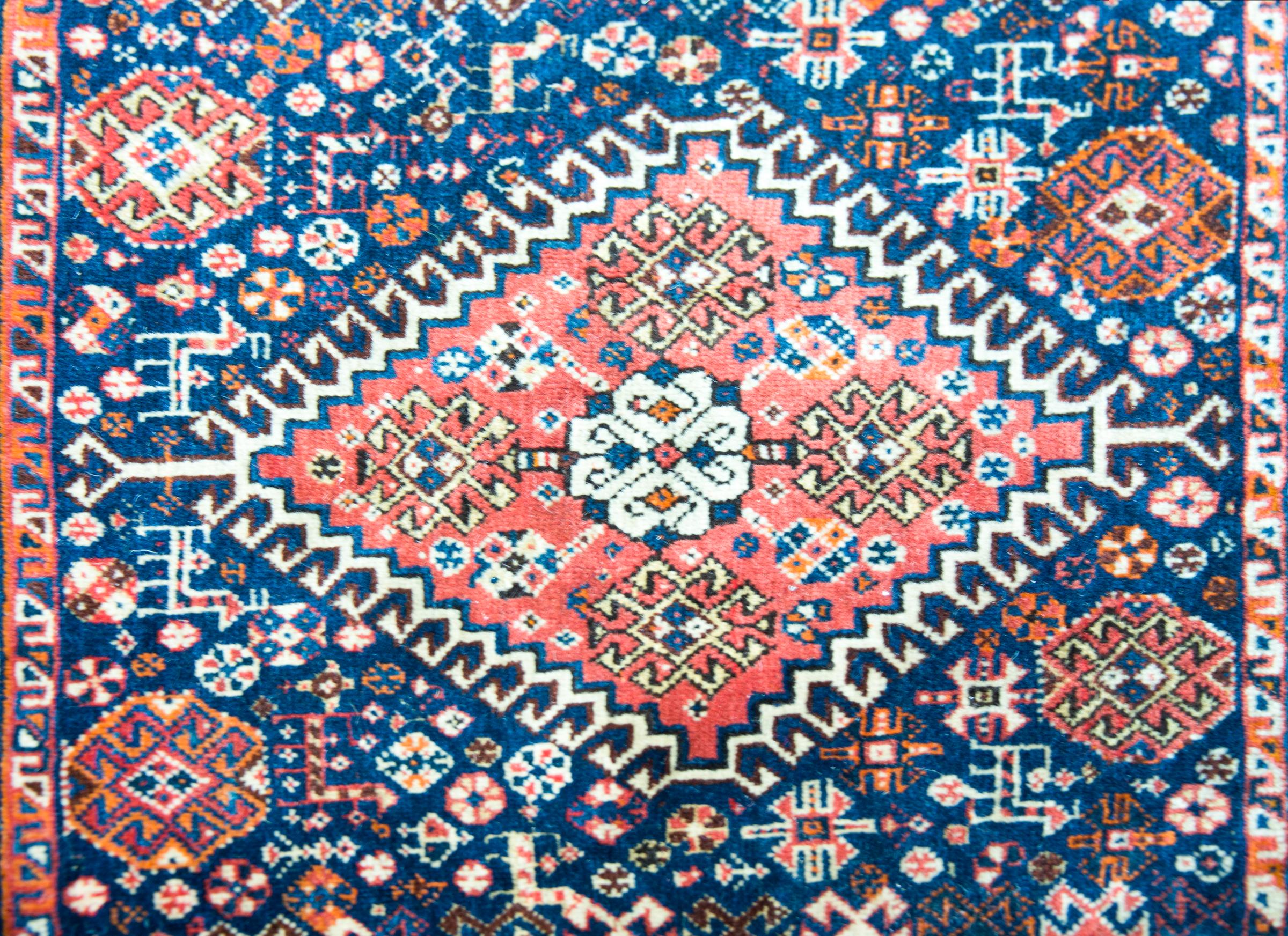 Early 20th Century Persian Afshar Rug For Sale 1