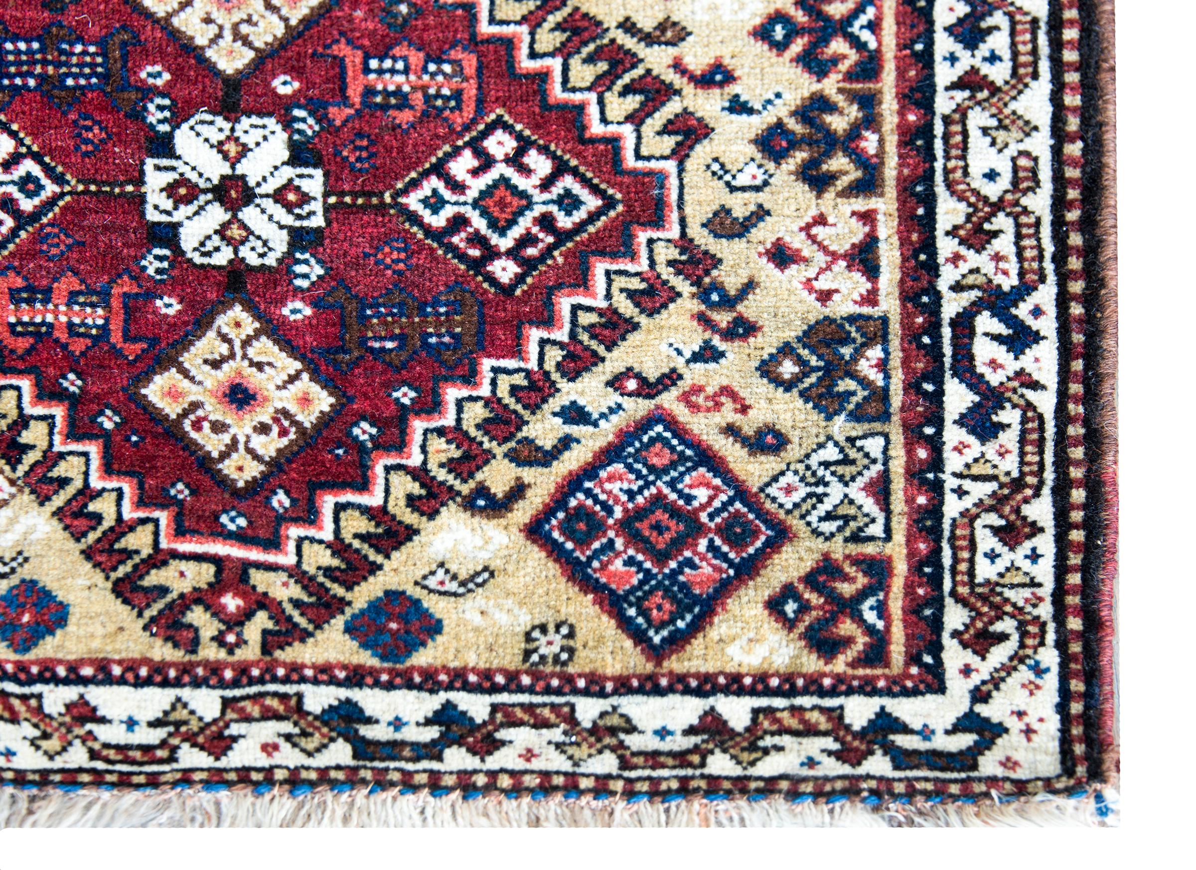 Early 20th Century Persian Afshar Rug For Sale 1