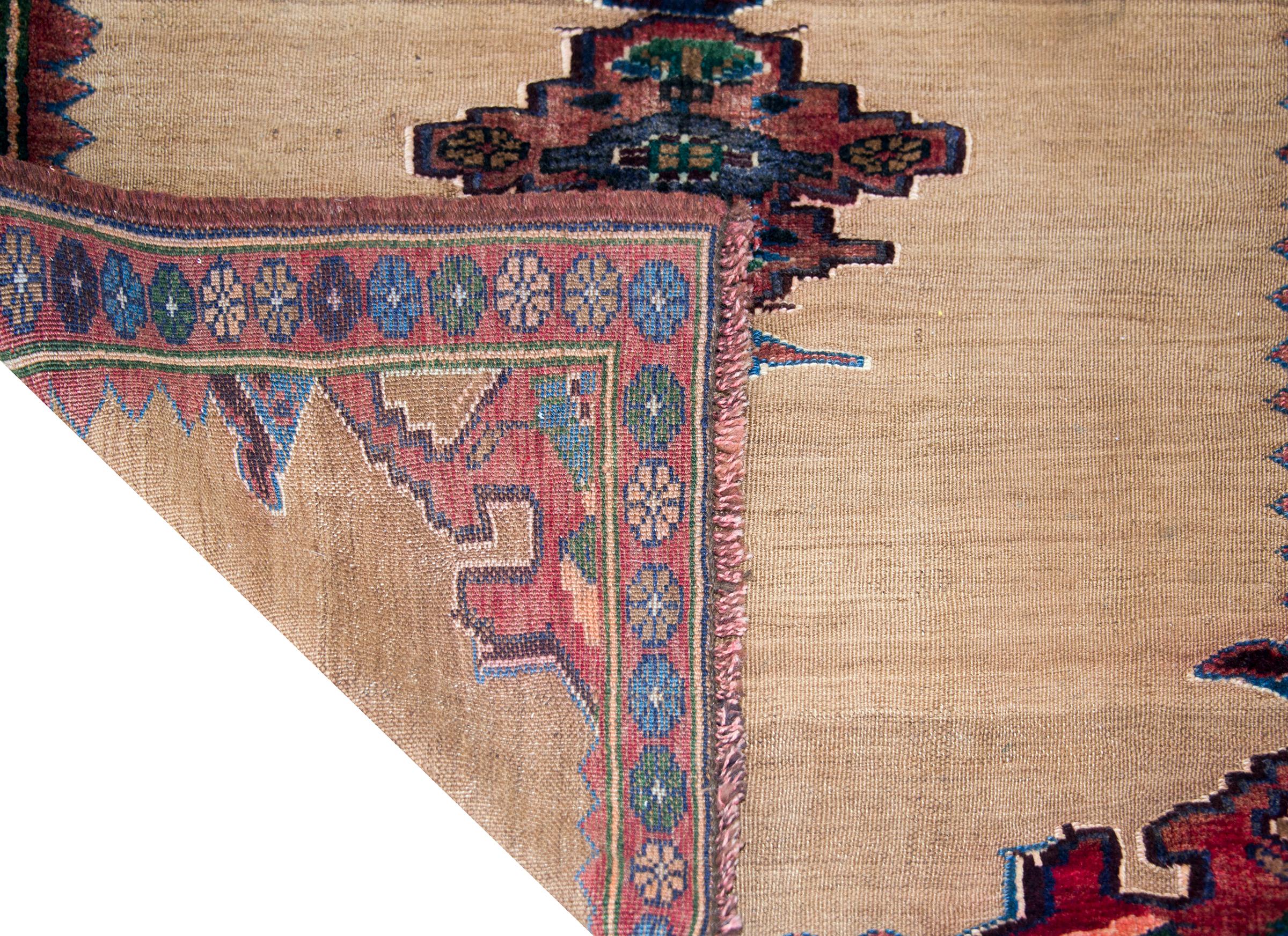 Persischer Afshar Sofreh-Teppich aus dem frühen 20. Jahrhundert im Angebot 4