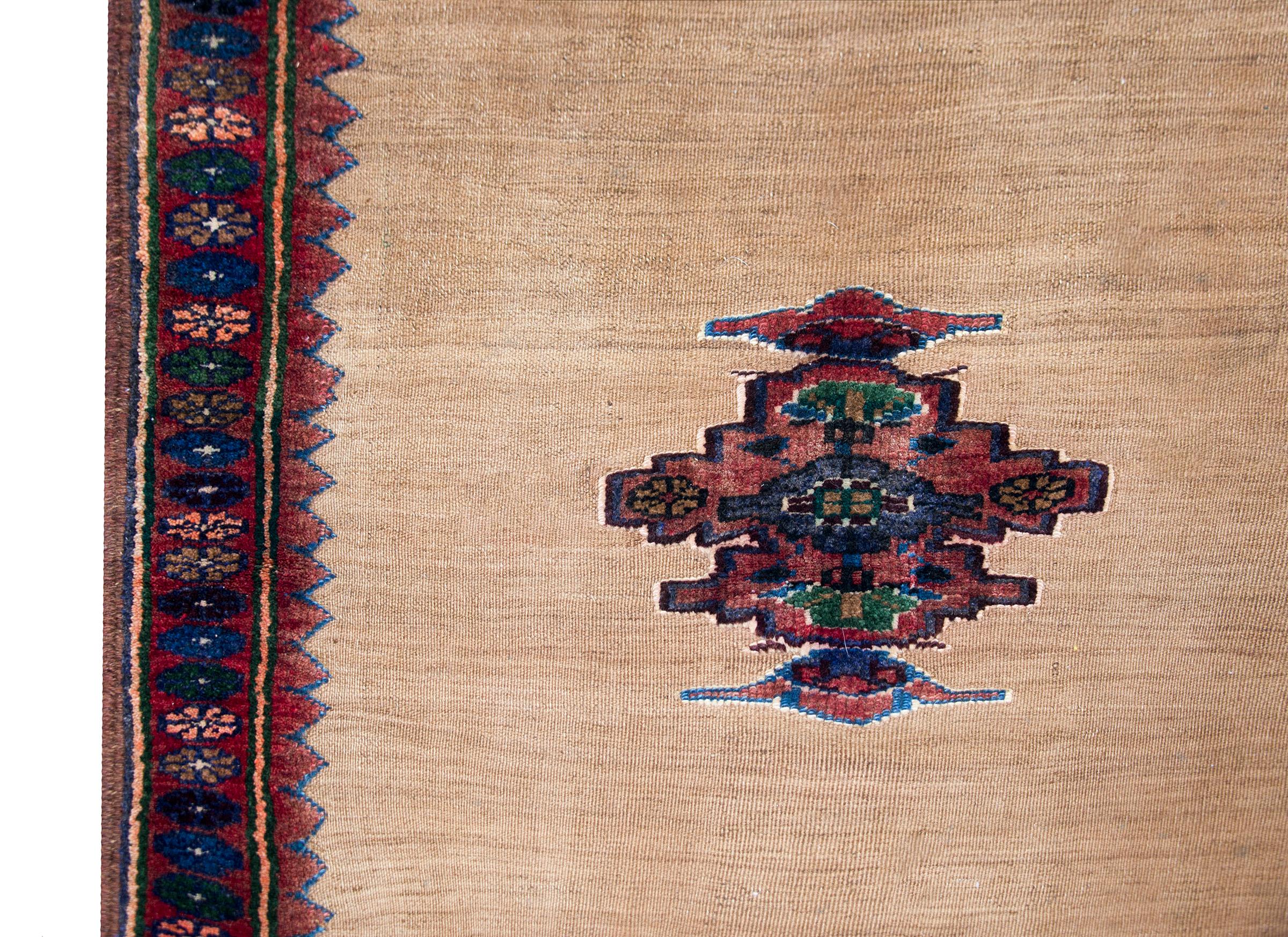 Wool Early 20th Century Persian Afshar Sofreh Rug For Sale