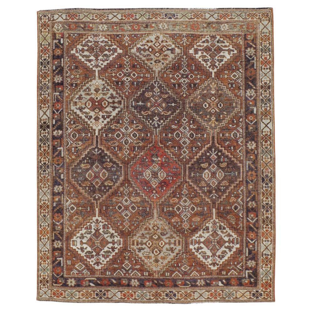 Tappeto da lancio Afshar persiano dei primi del Novecento