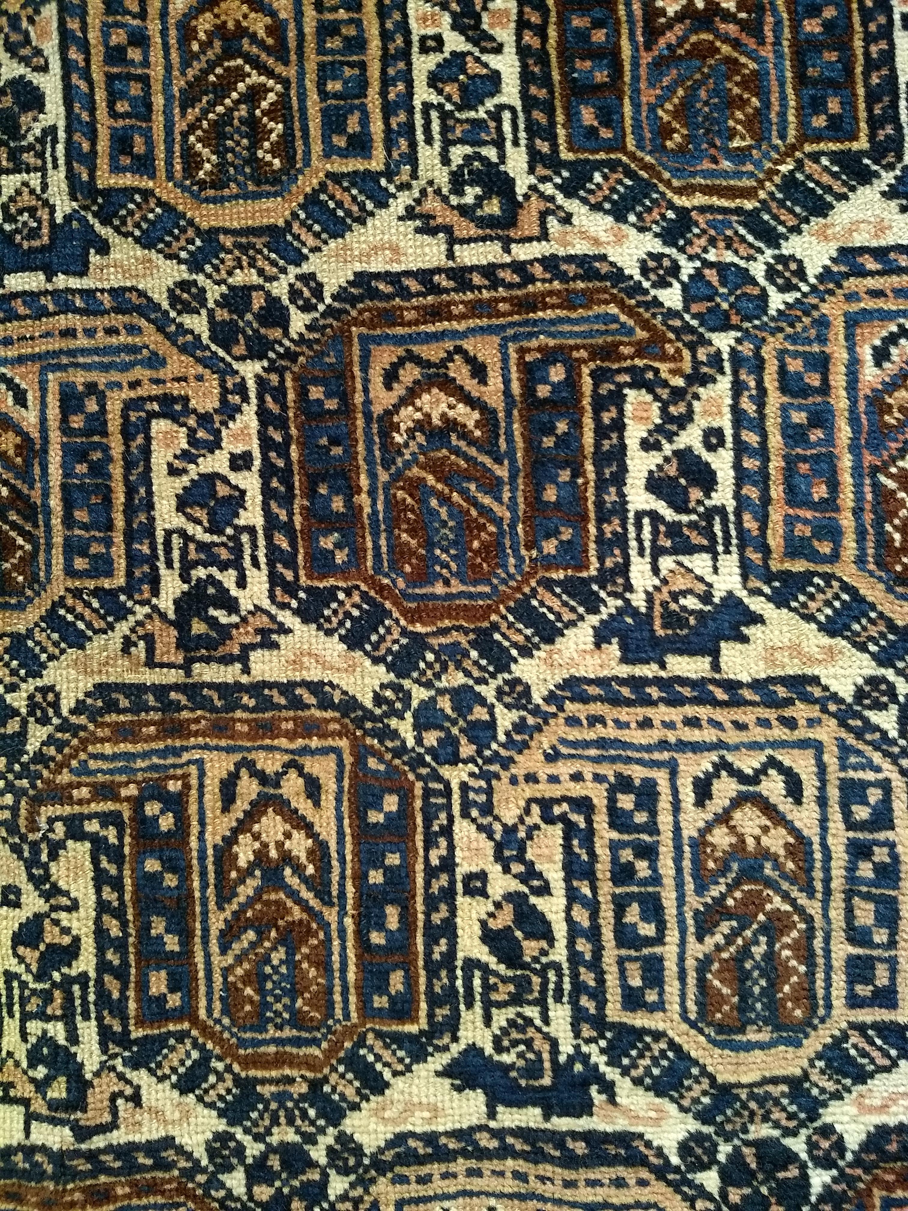 Alfombra tribal persa Afshar de principios del siglo XX con estampado de cachemira en venta 5