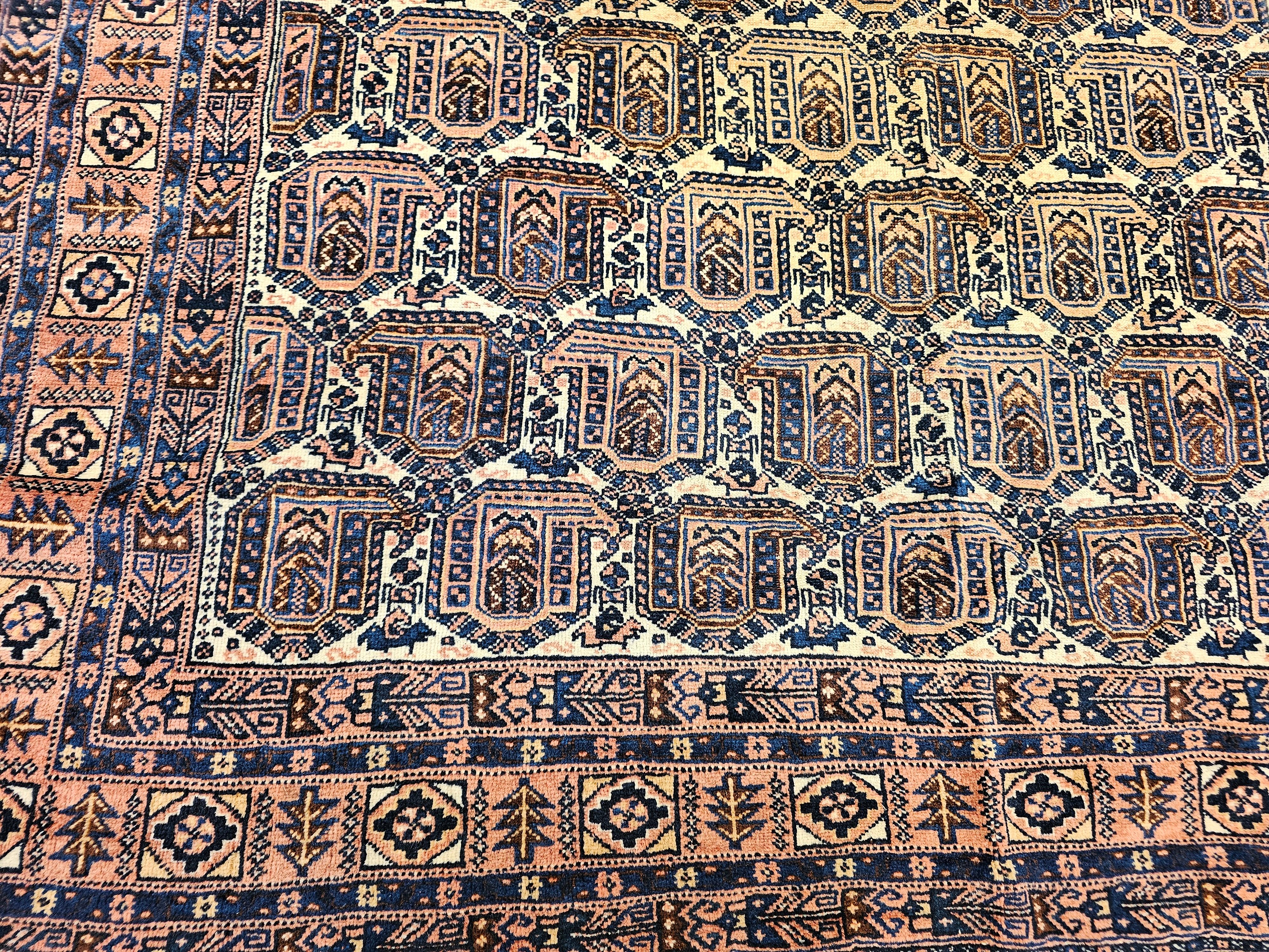 Alfombra tribal persa Afshar de principios del siglo XX con estampado de cachemira en venta 2