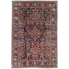 Early 20th Century Persian "American" Style Floral Sarouk Accent Rug