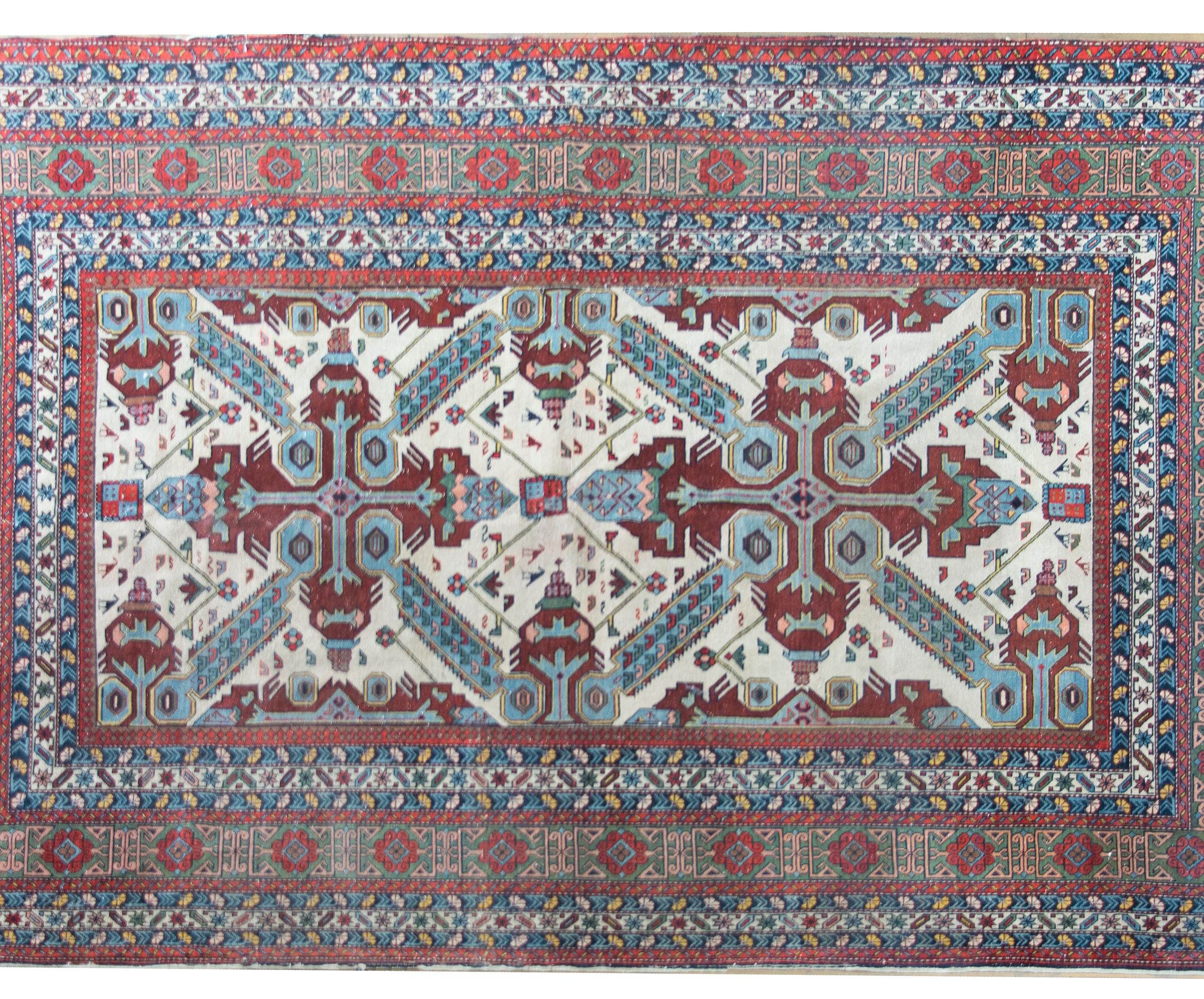 Tribal Early 20th Century Persian Ardabil Rug For Sale