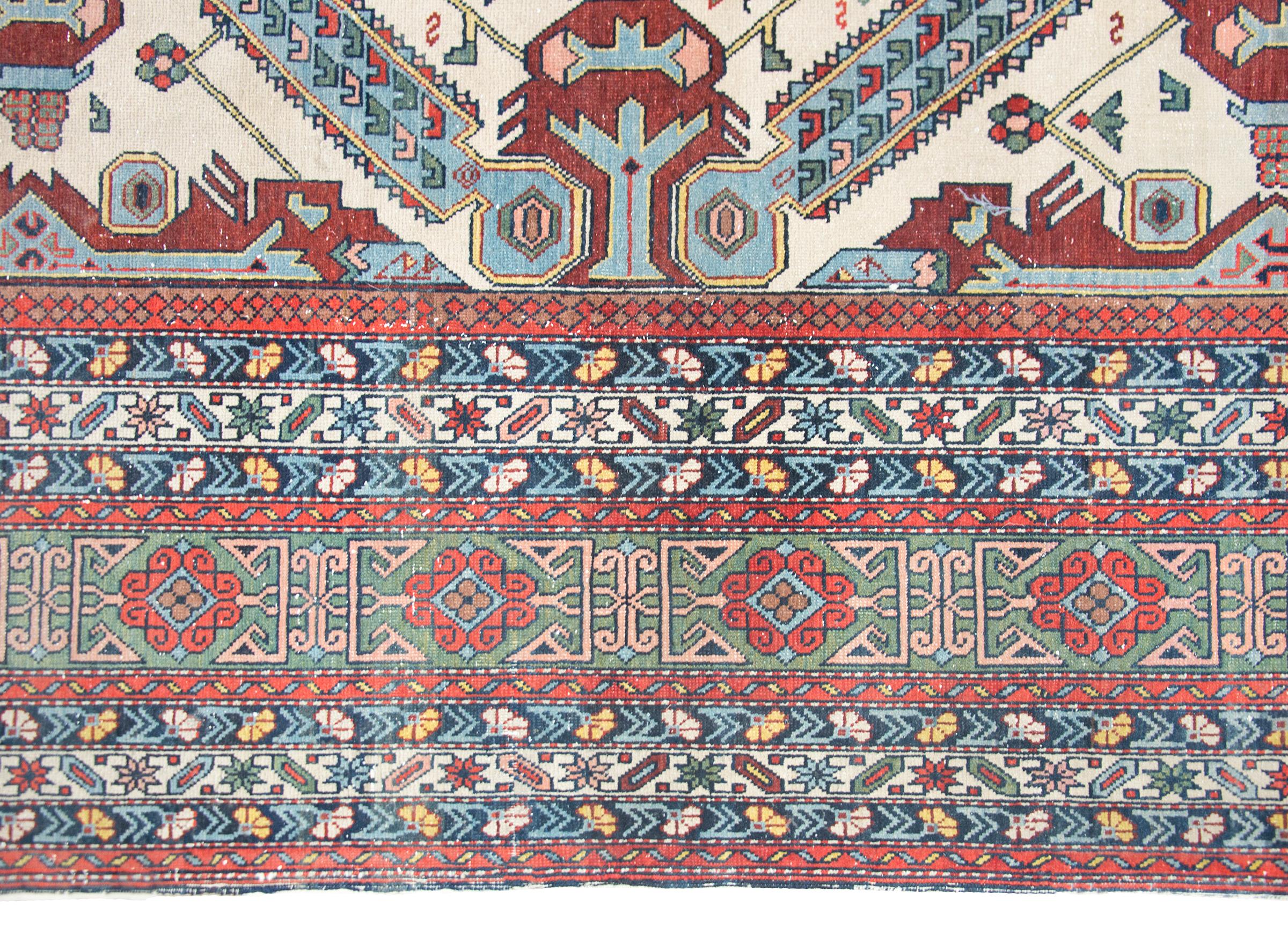 Hand-Knotted Early 20th Century Persian Ardabil Rug For Sale