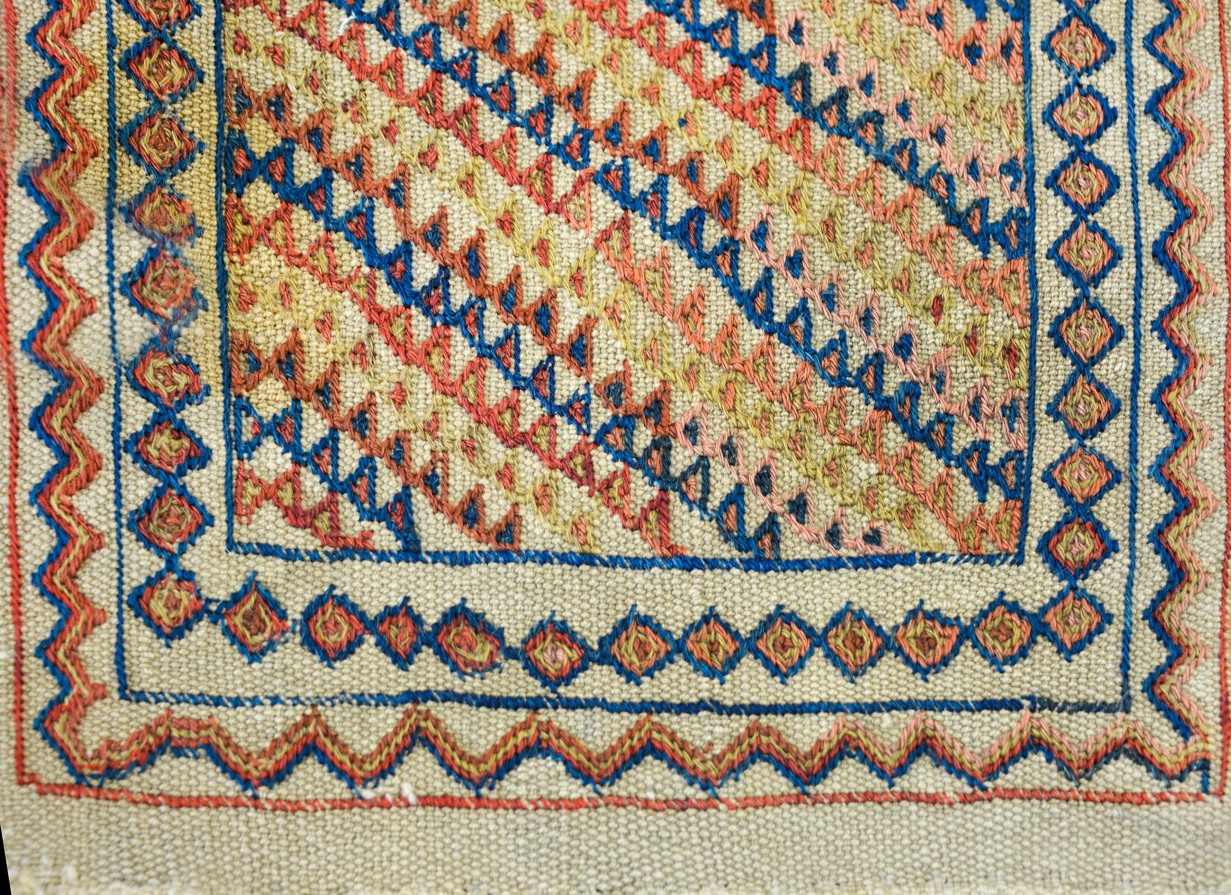 Hand-Woven Early 20th Century Persian Azari Rug For Sale